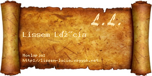 Lissem Lúcia névjegykártya